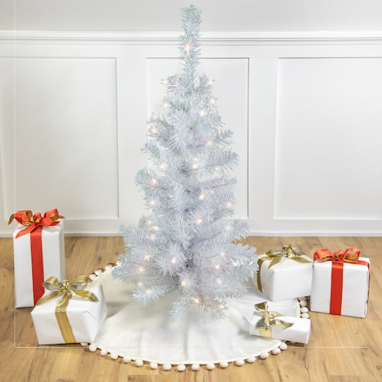 3Ft Pre-lit White Rockport Pine Artificial Christmas Tree, Clear Lights By Northlight | 3 ft | Michaels®